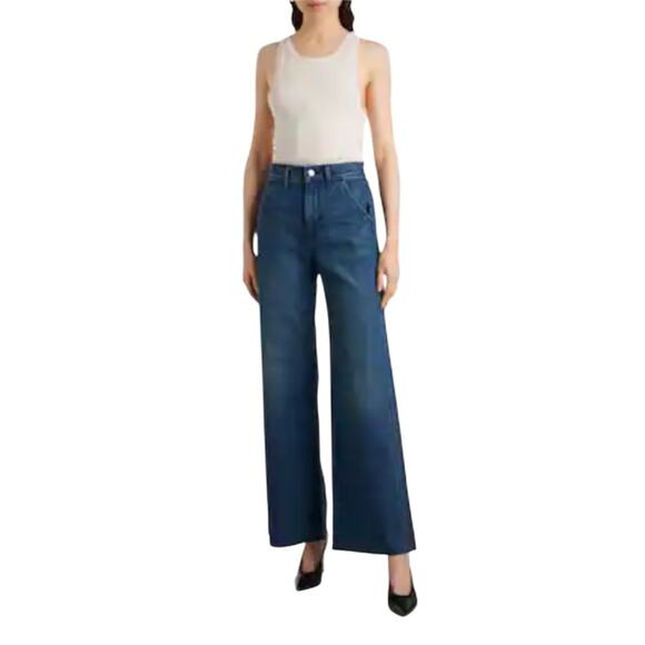 Veronica Beard High-Rise Wide Leg Jeans Size 28 NWT